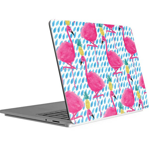 Bouffants and Broken Hearts Party Flamingos Surface Laptop Studio Skin